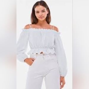 Bershka White Off-Shoulder Blouse